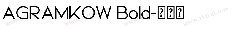 AGRAMKOW Bold字体转换